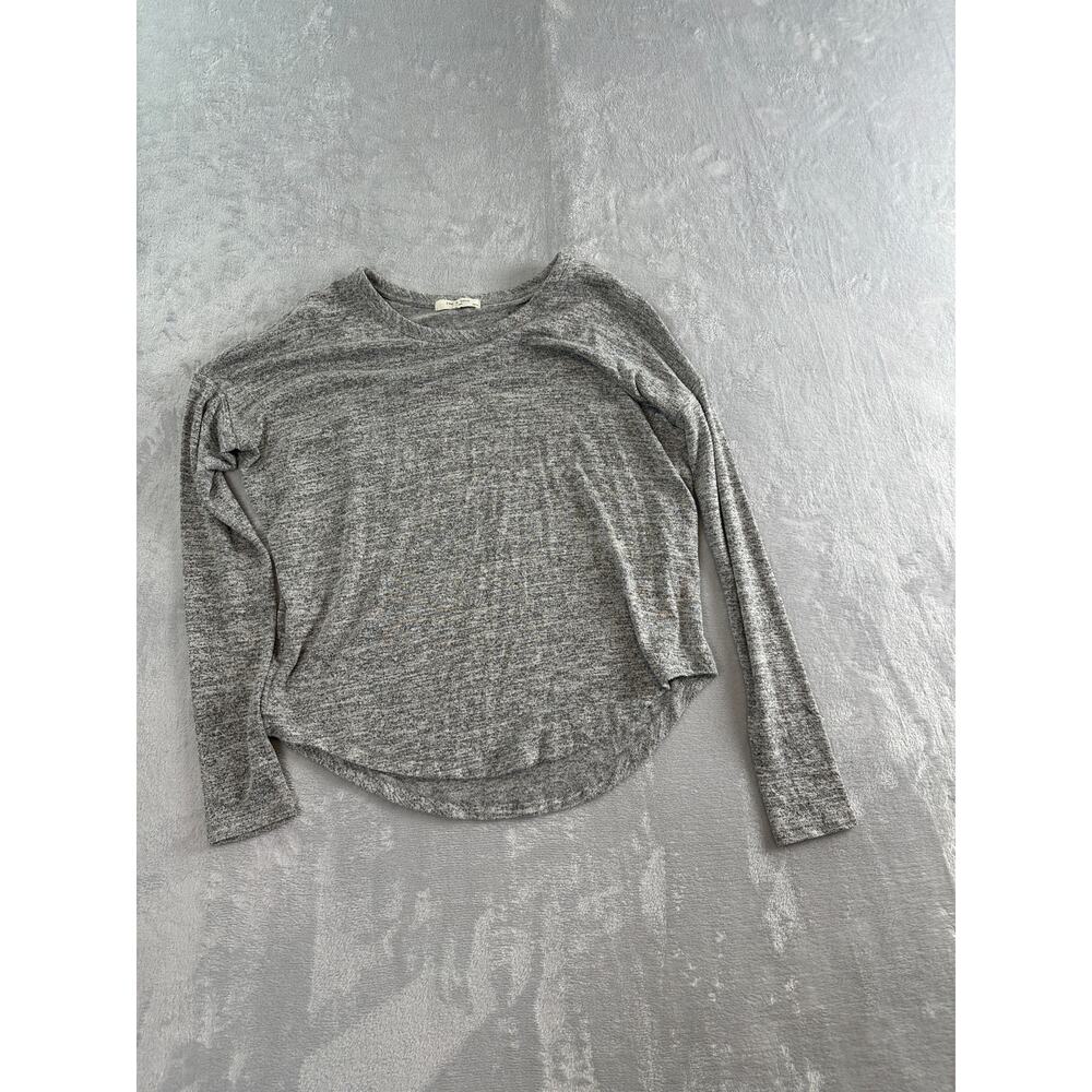 Rag & Bone Giada Long Sleeve Slub Knit Tee - Rayon Blend - Gray - XS